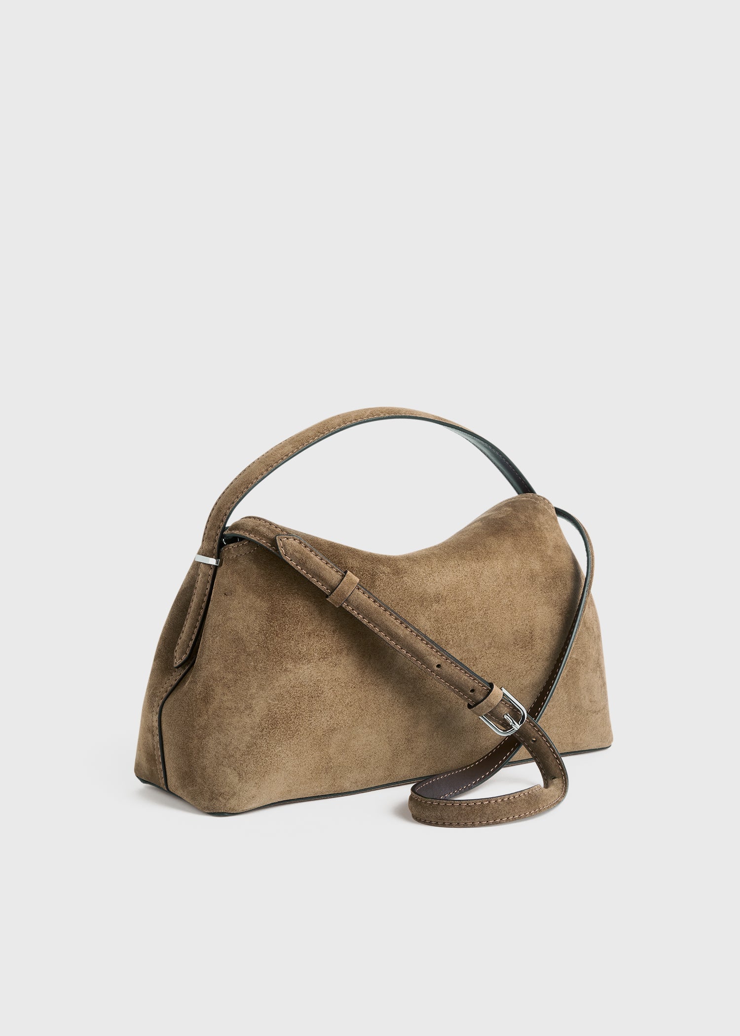 T-lock suede top handle tobacco