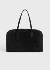 Suede day tote black