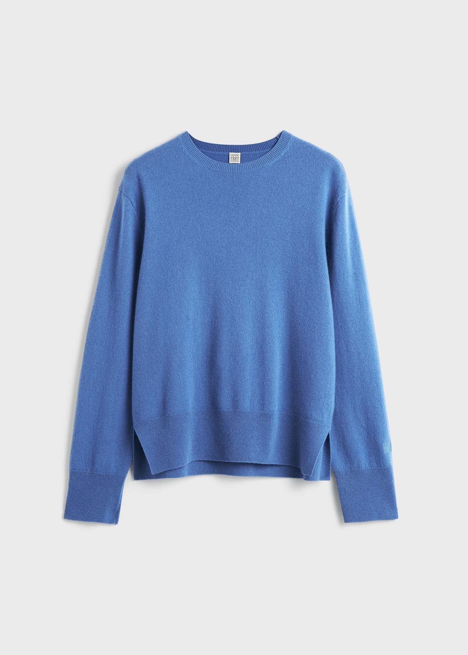 Crew-neck cashmere knit cornflower