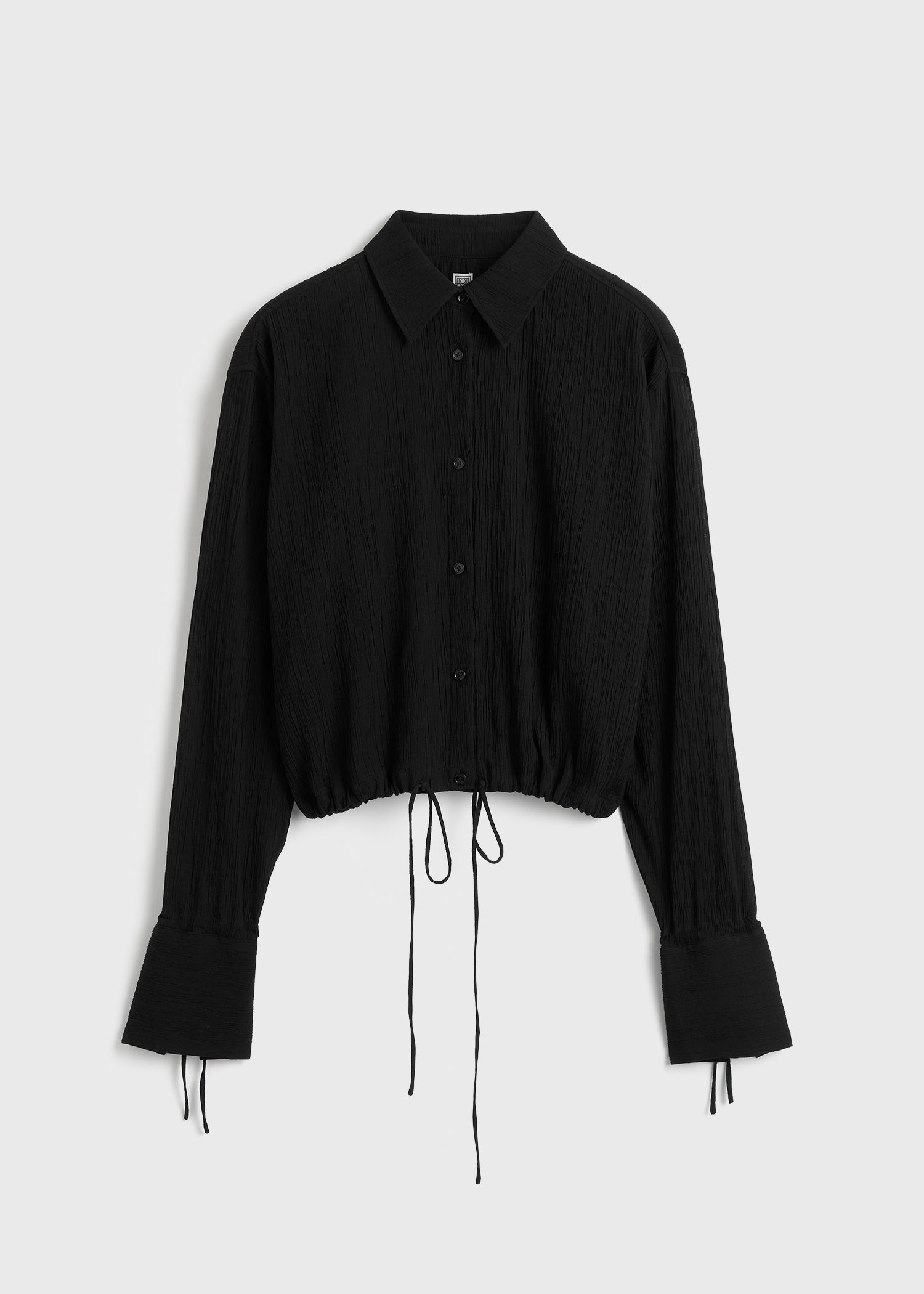 Drawstring shirt black