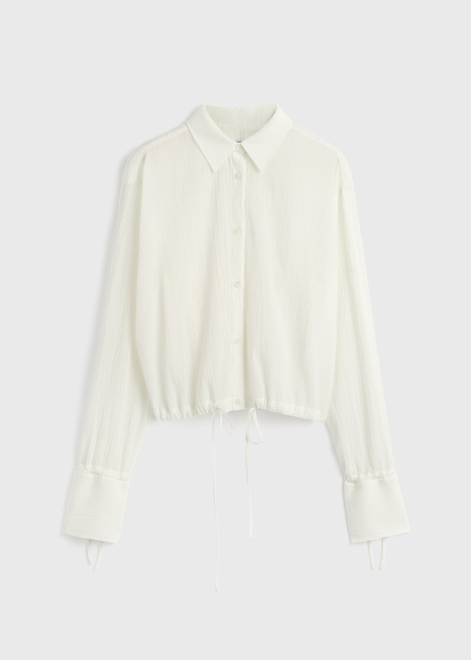 Drawstring shirt off-white