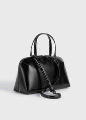 Medium box-leather day tote black