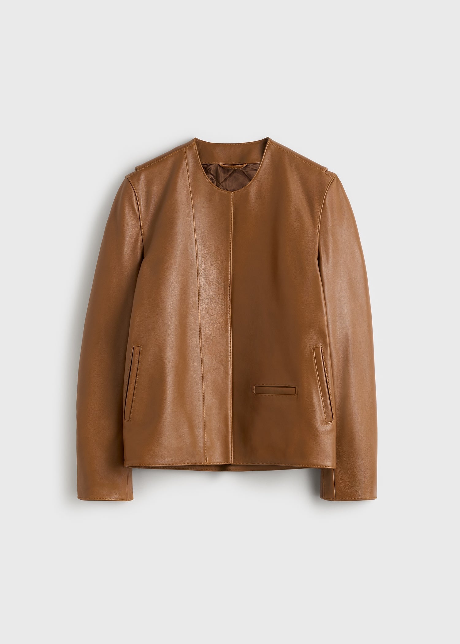 Minimal biker jacket copper