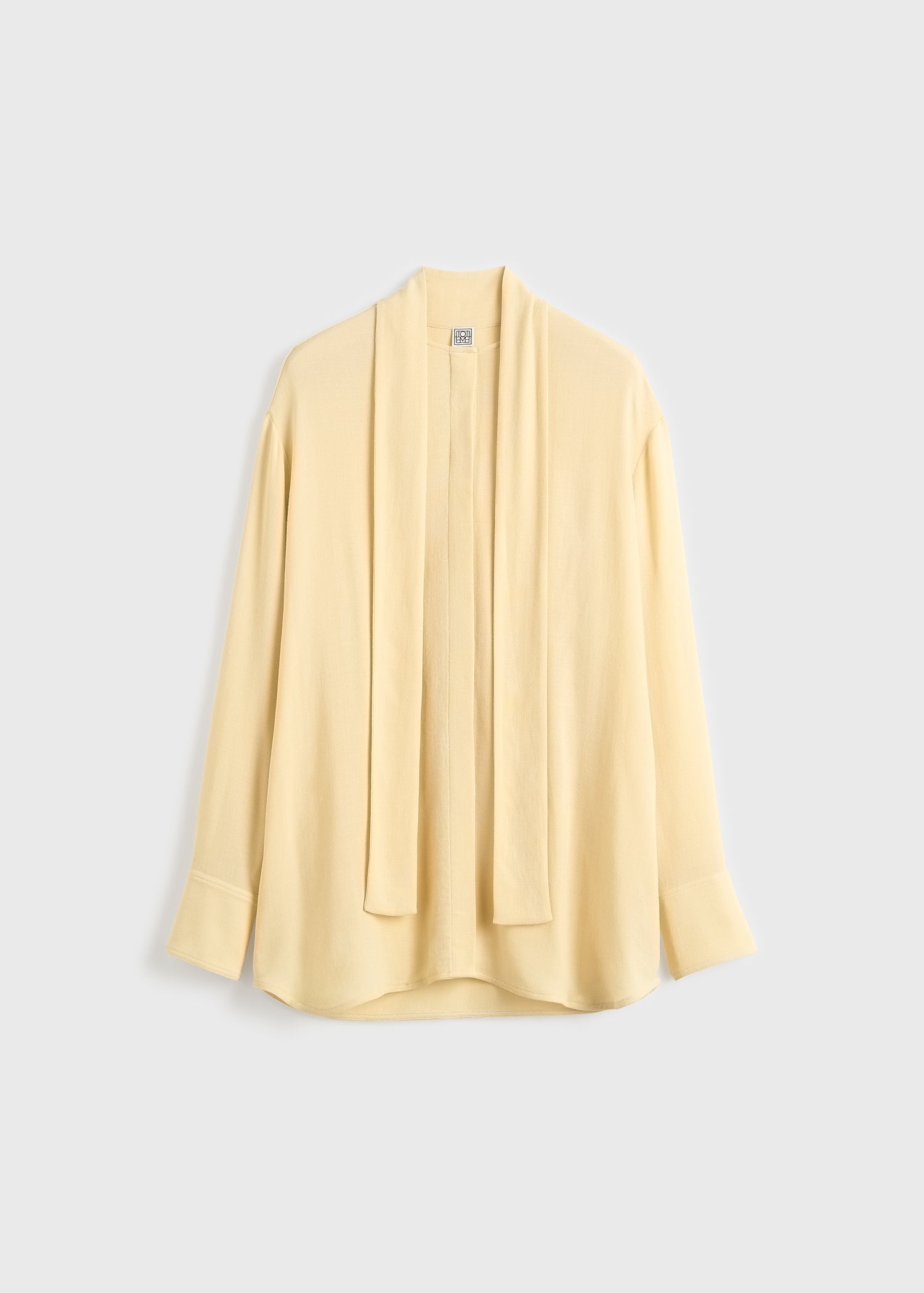 Long scarf blouse champagne