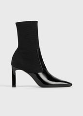Bar patent boots black
