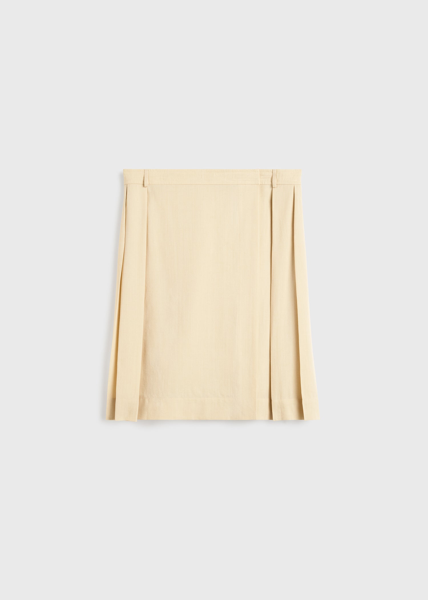 Pleated wrap skirt champagne