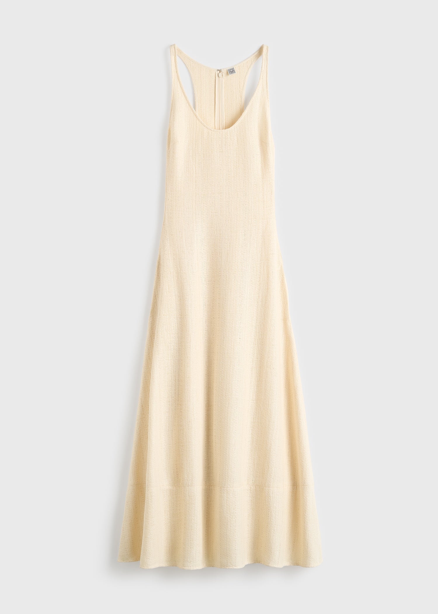 Sculpted cotton dress ecru