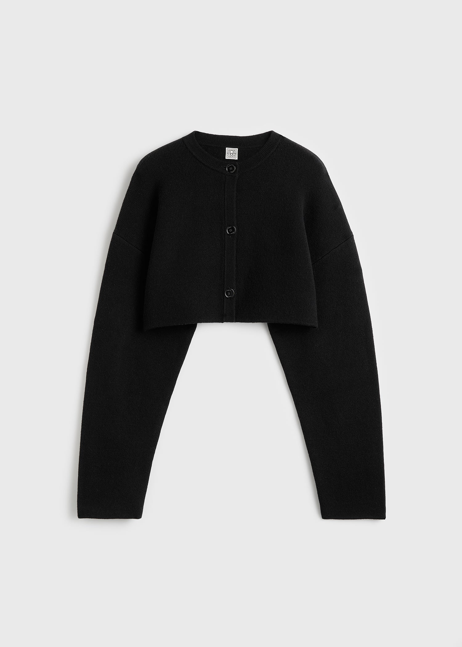 Cropped oversized cardigan black