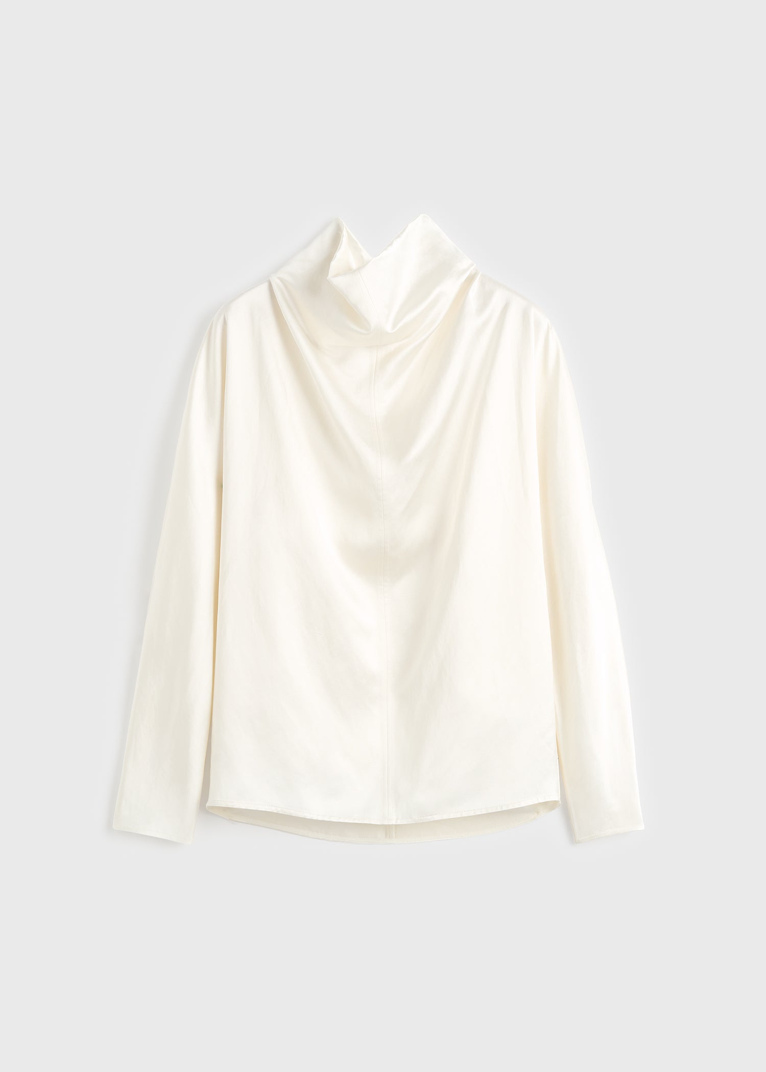 Cowl neck blouse white