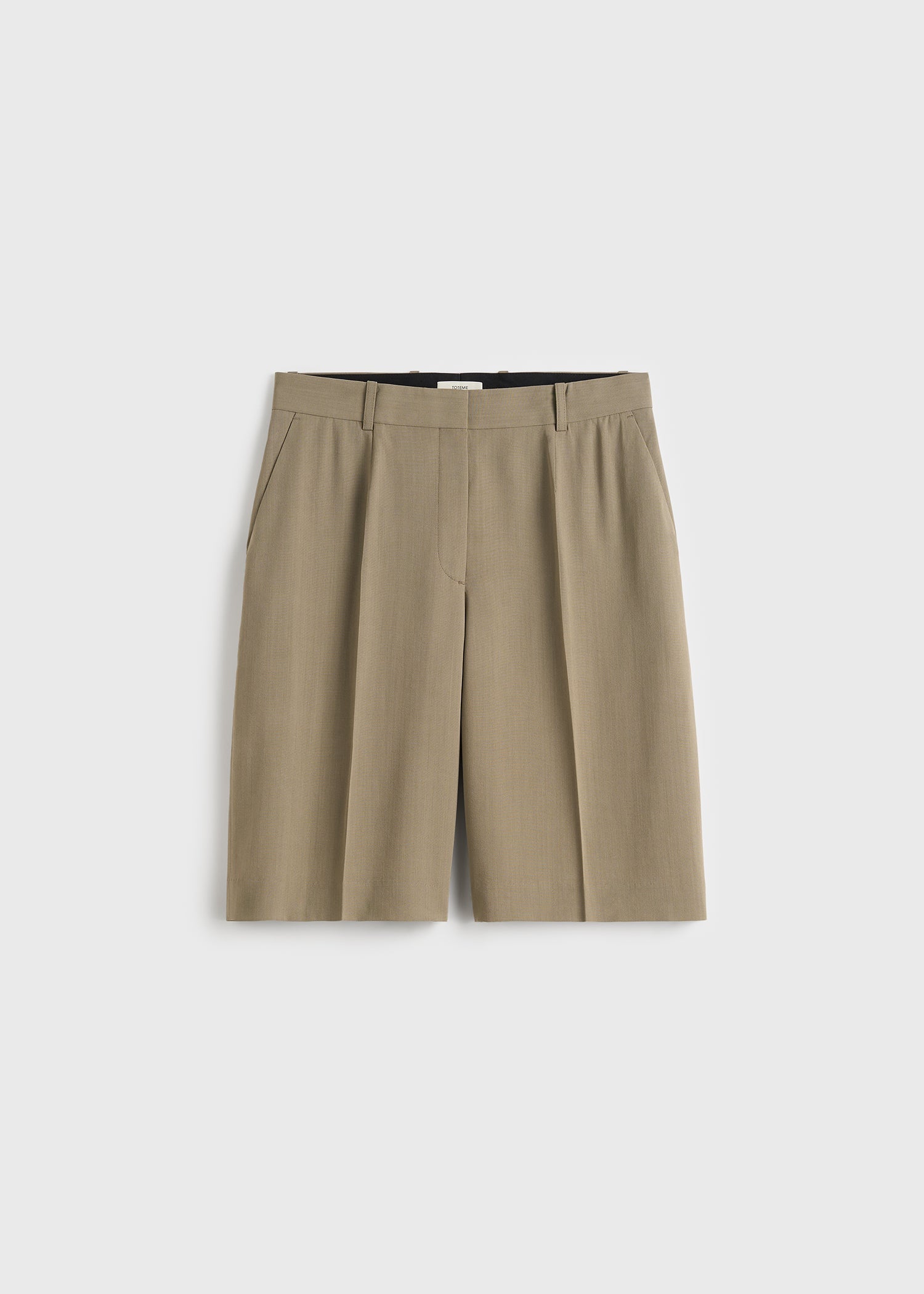 Wide fluid shorts taupe