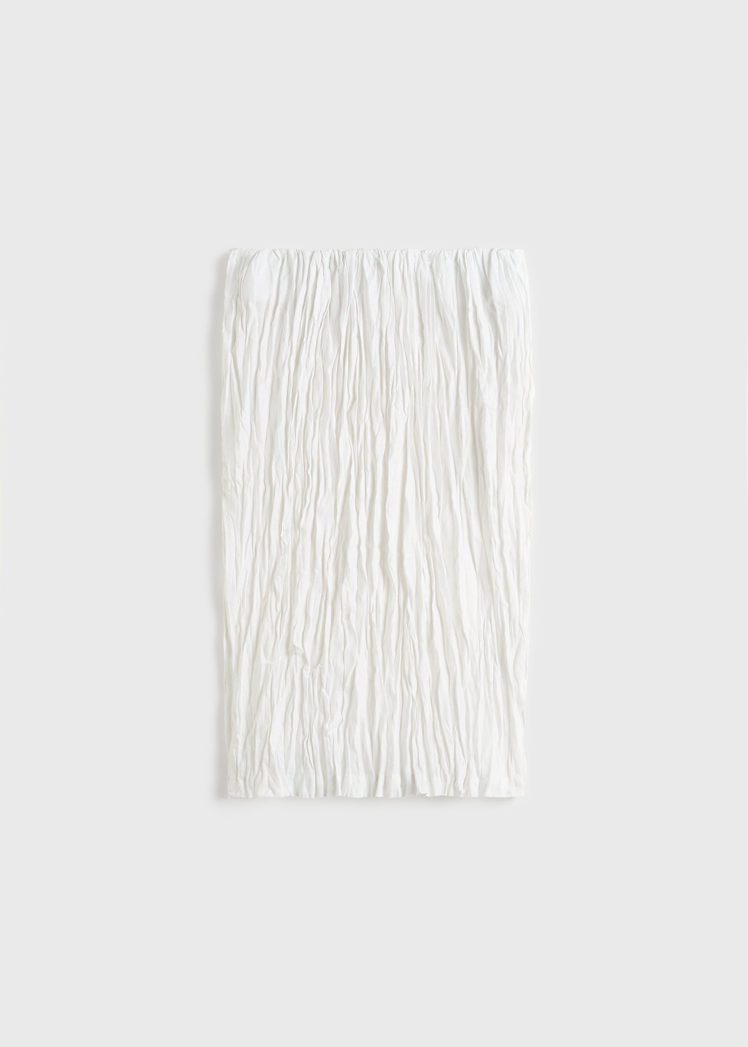 Crinkled linen skirt white