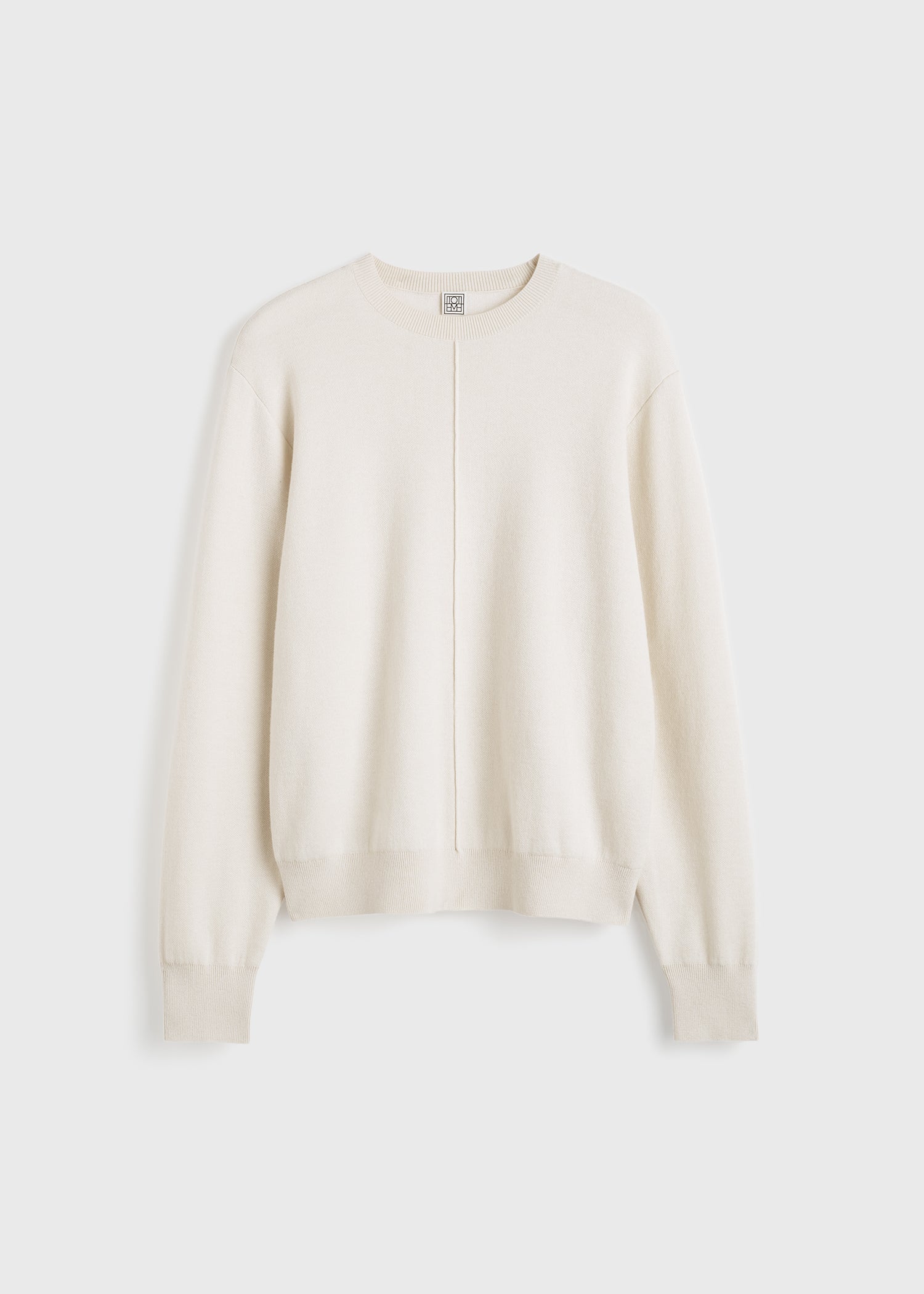 Pintucked sweater ecru