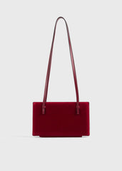Cocktail velvet bag red