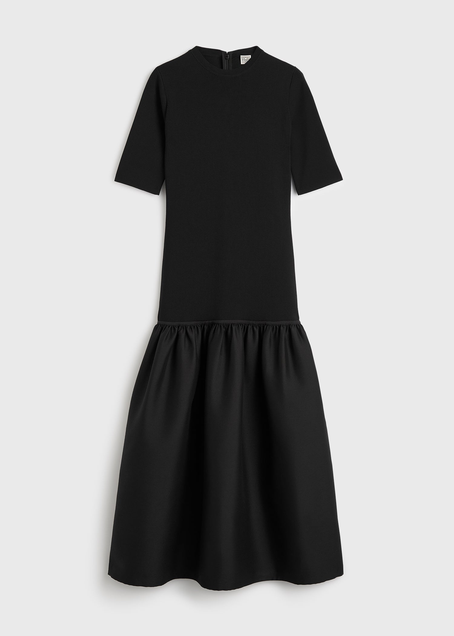 Twinflower tee dress black