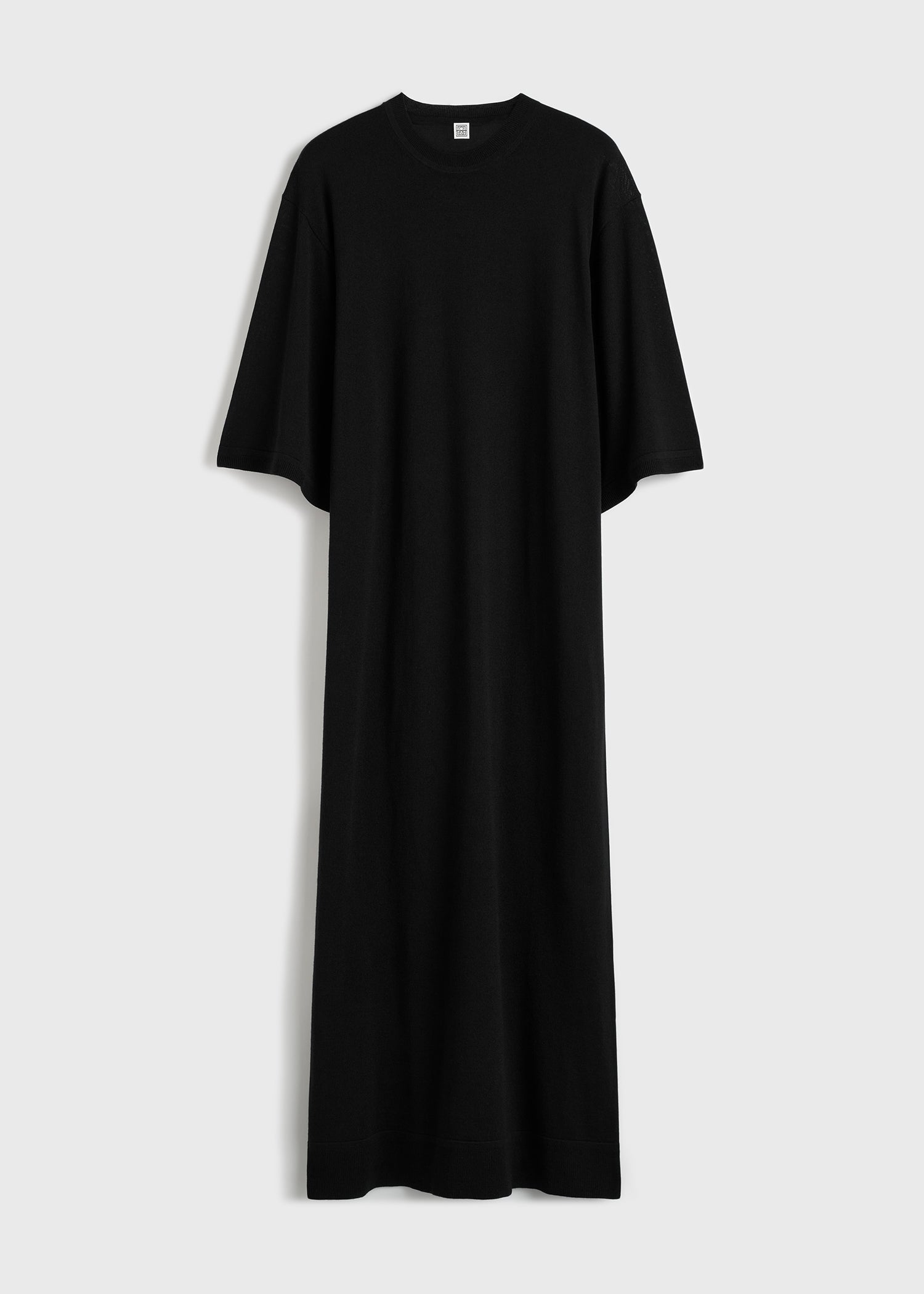 Merino knit tee dress black petite