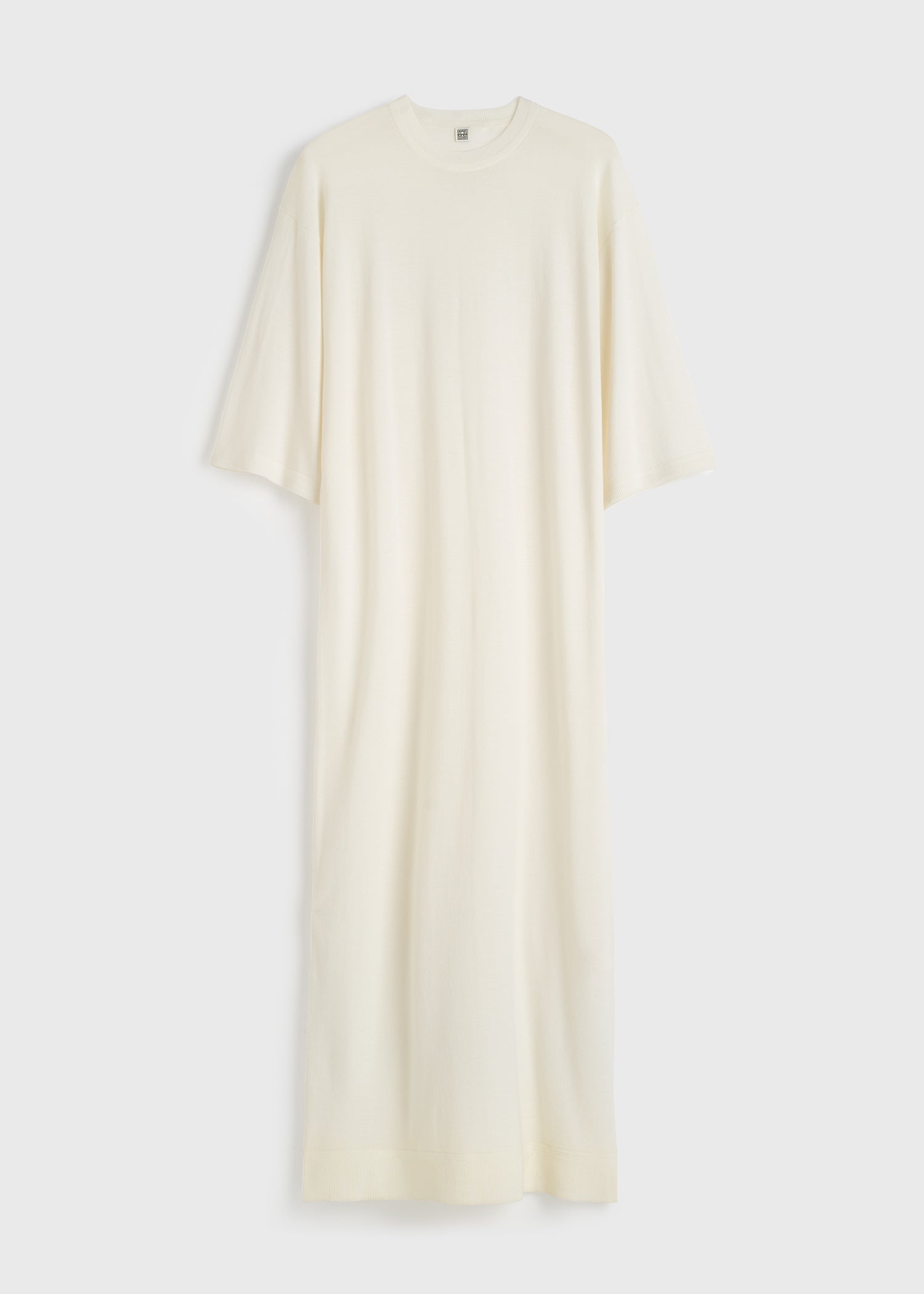 Merino knit tee dress ecru petite