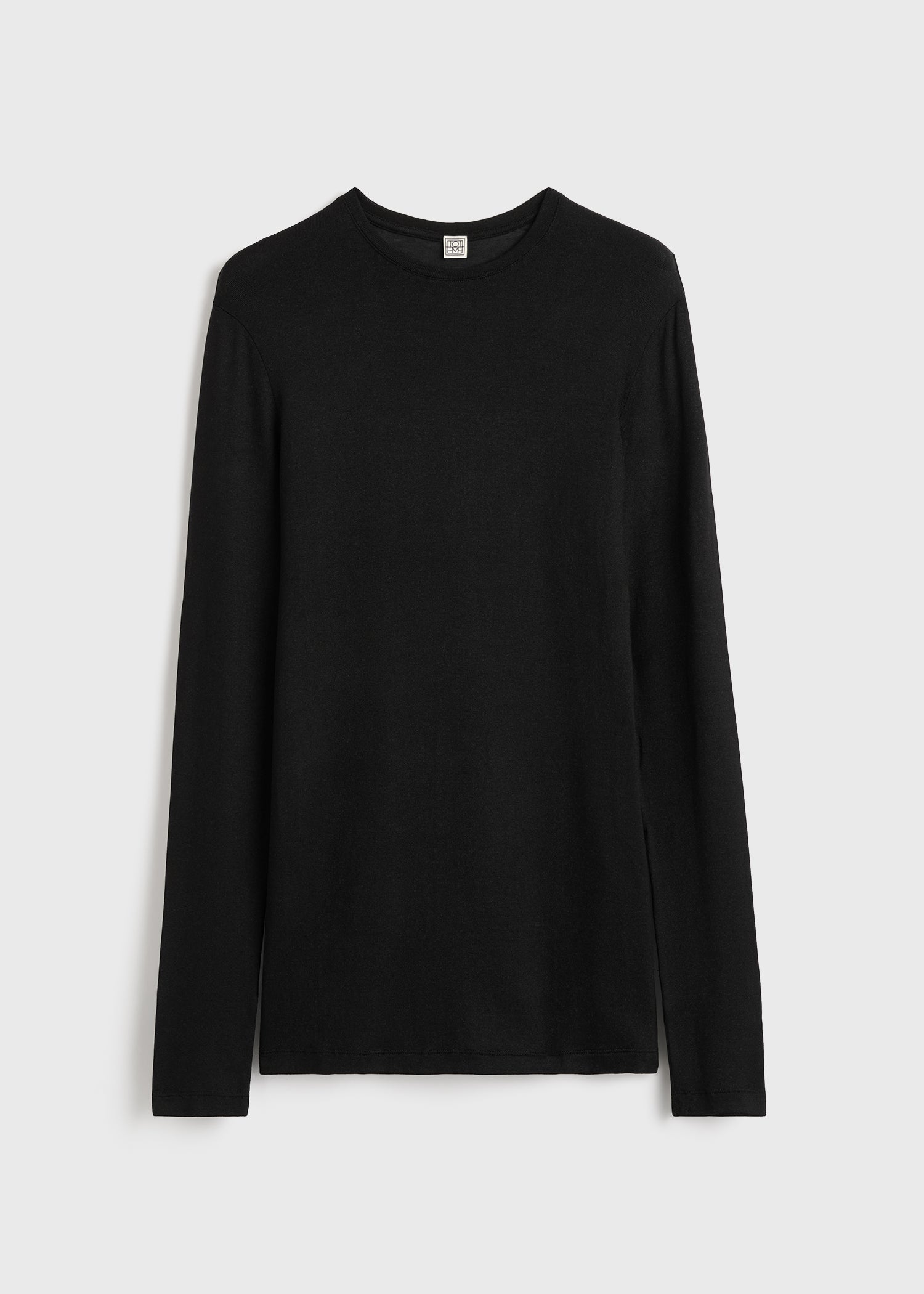 Long-sleeve jersey top black
