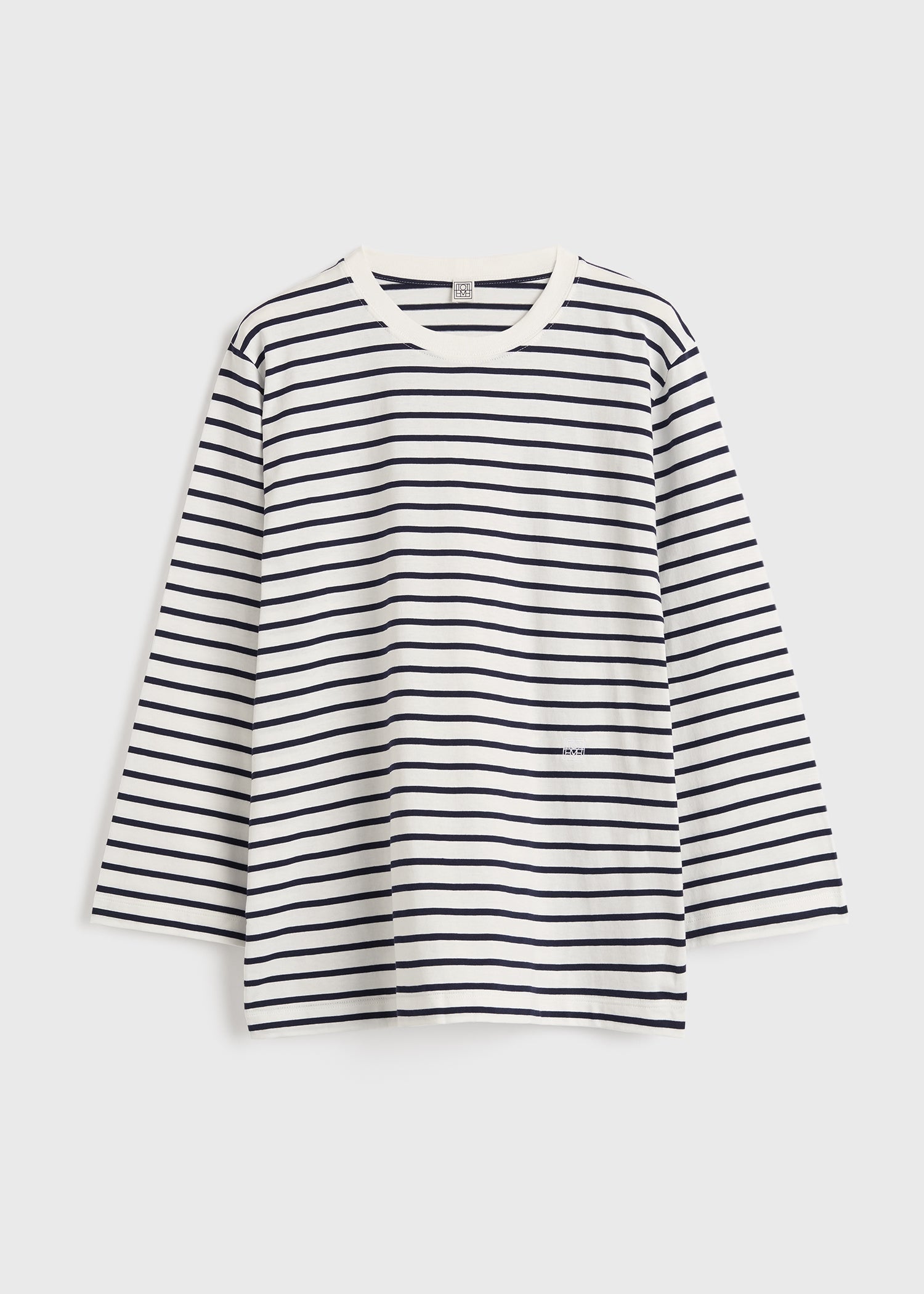 Striped wide-sleeve tee navy/white
