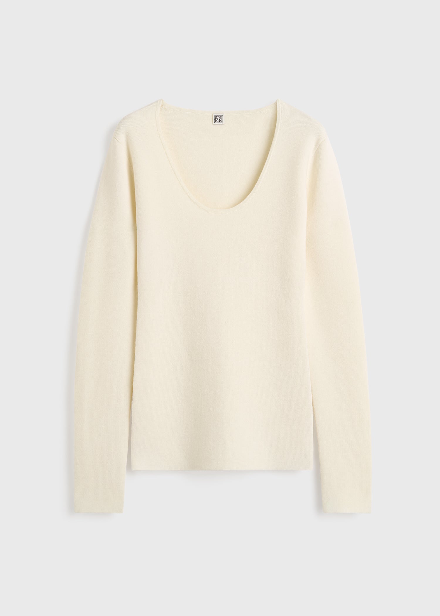 Merino knit top ecru