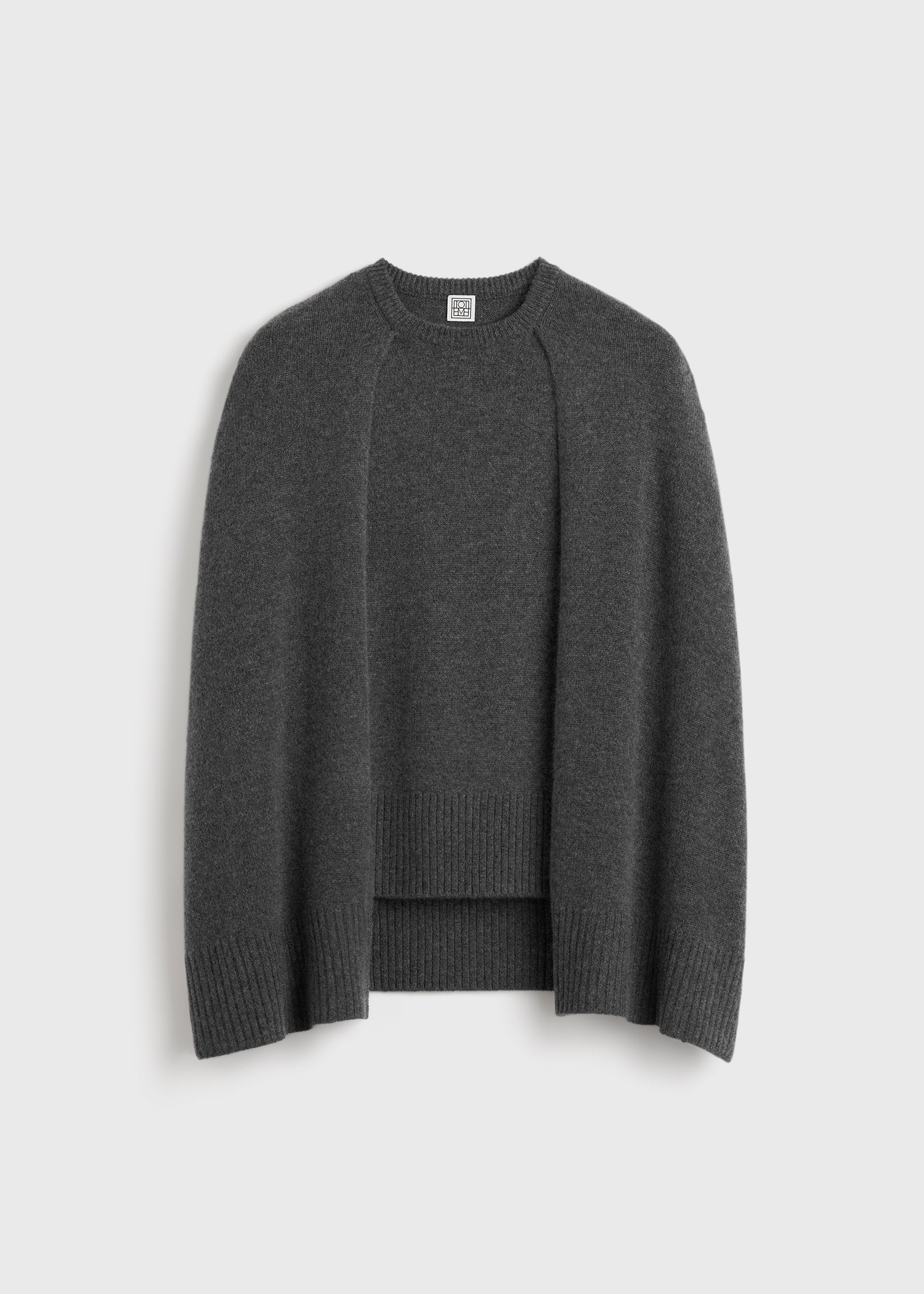 Crew cape knit dark grey