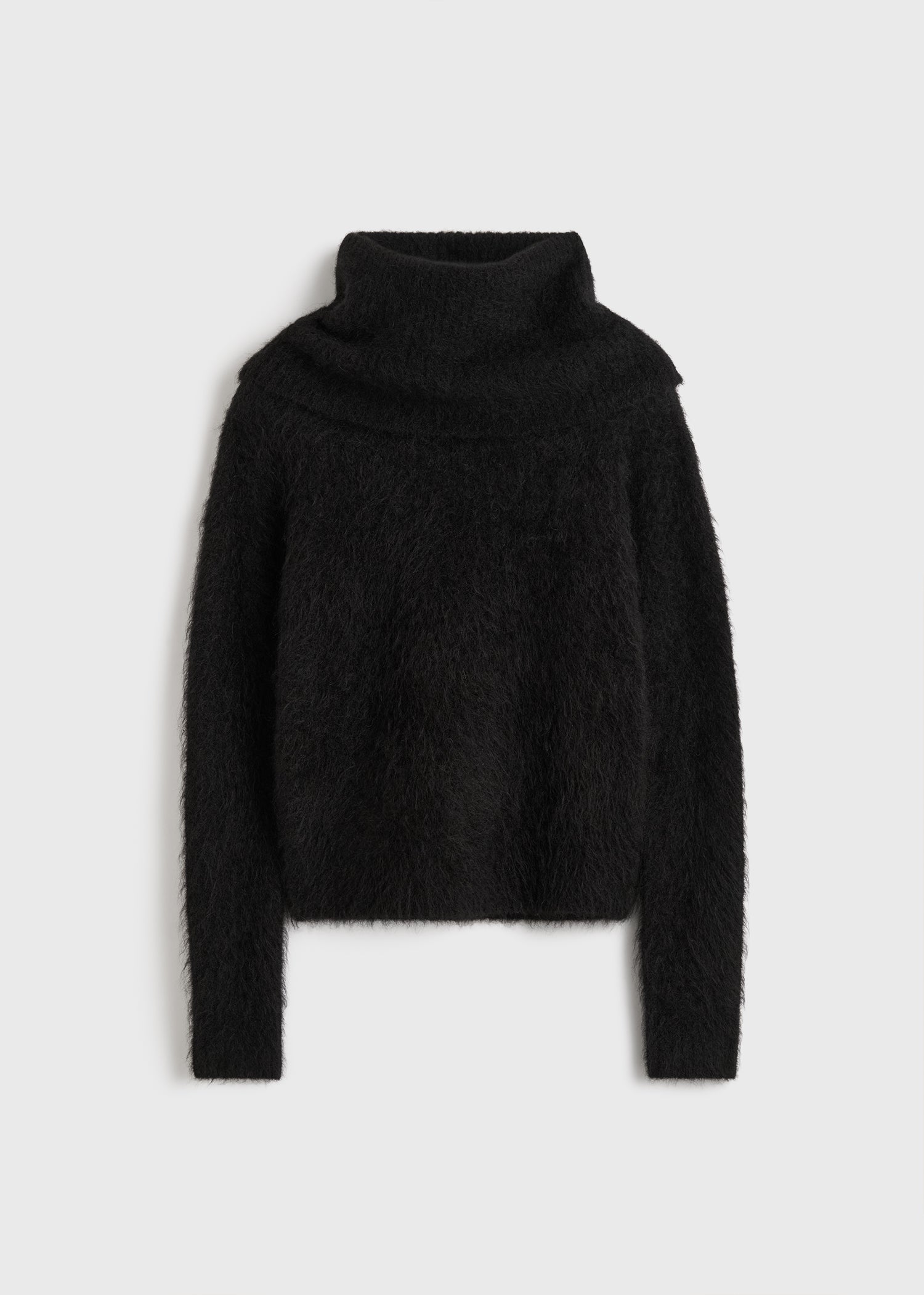 Funnel alpaca-blend knit black