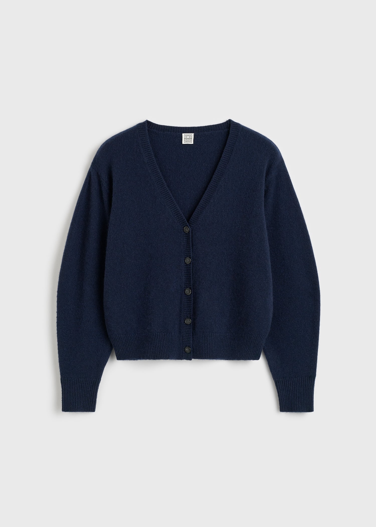 V-neck cashmere cardigan navy