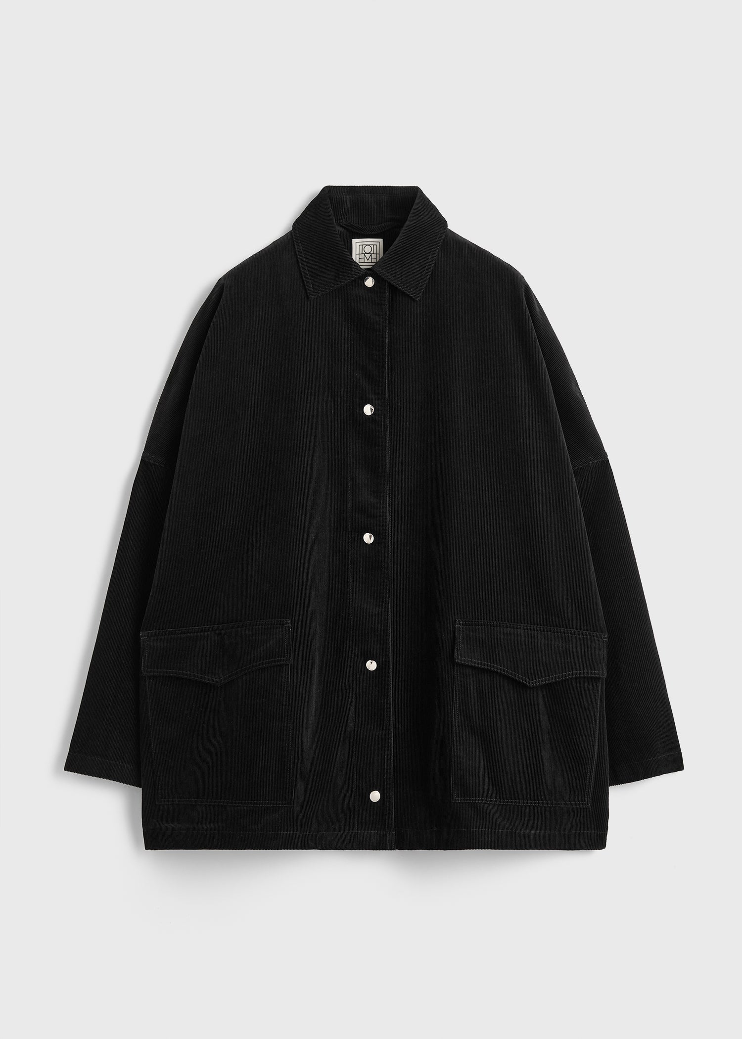 Cord overshirt jacket black