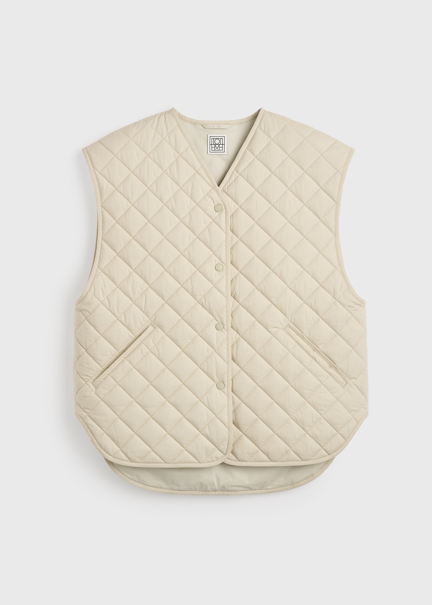 Quilted vest ecru