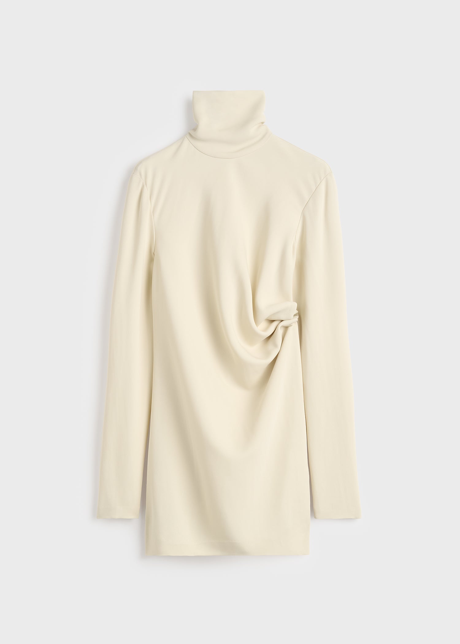 High-neck twist blouse ecru