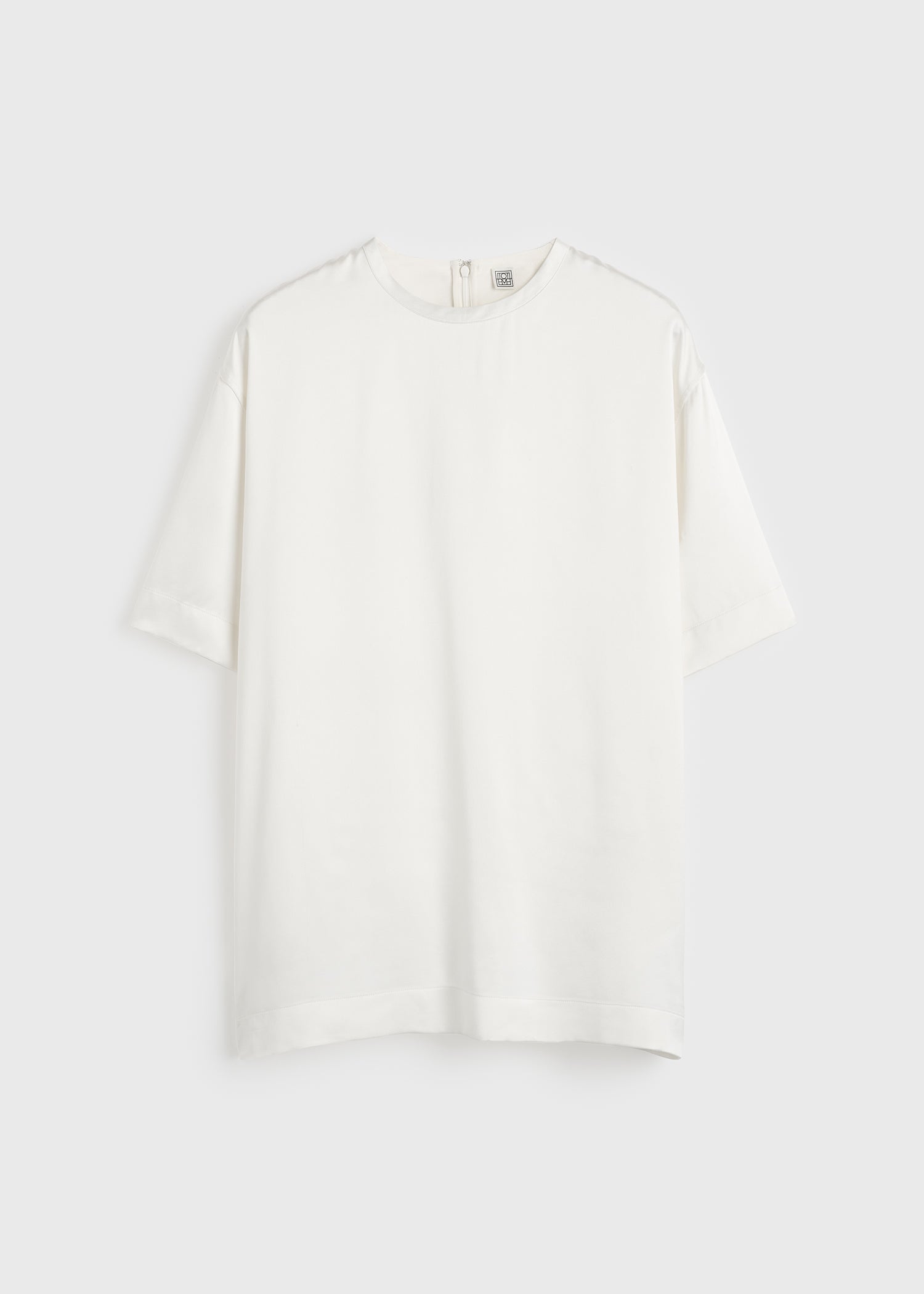 Satin tee white