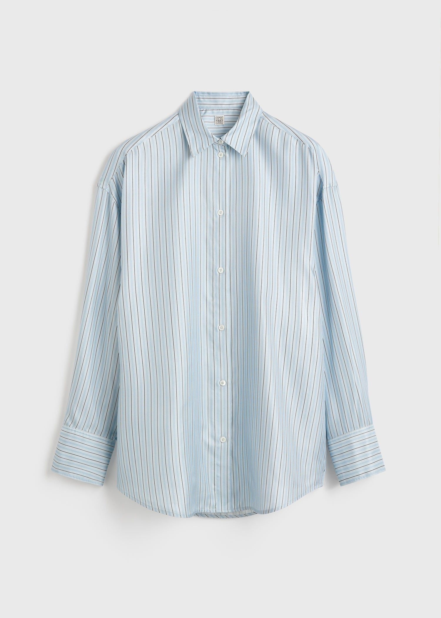 Oversized striped shirt ice/white