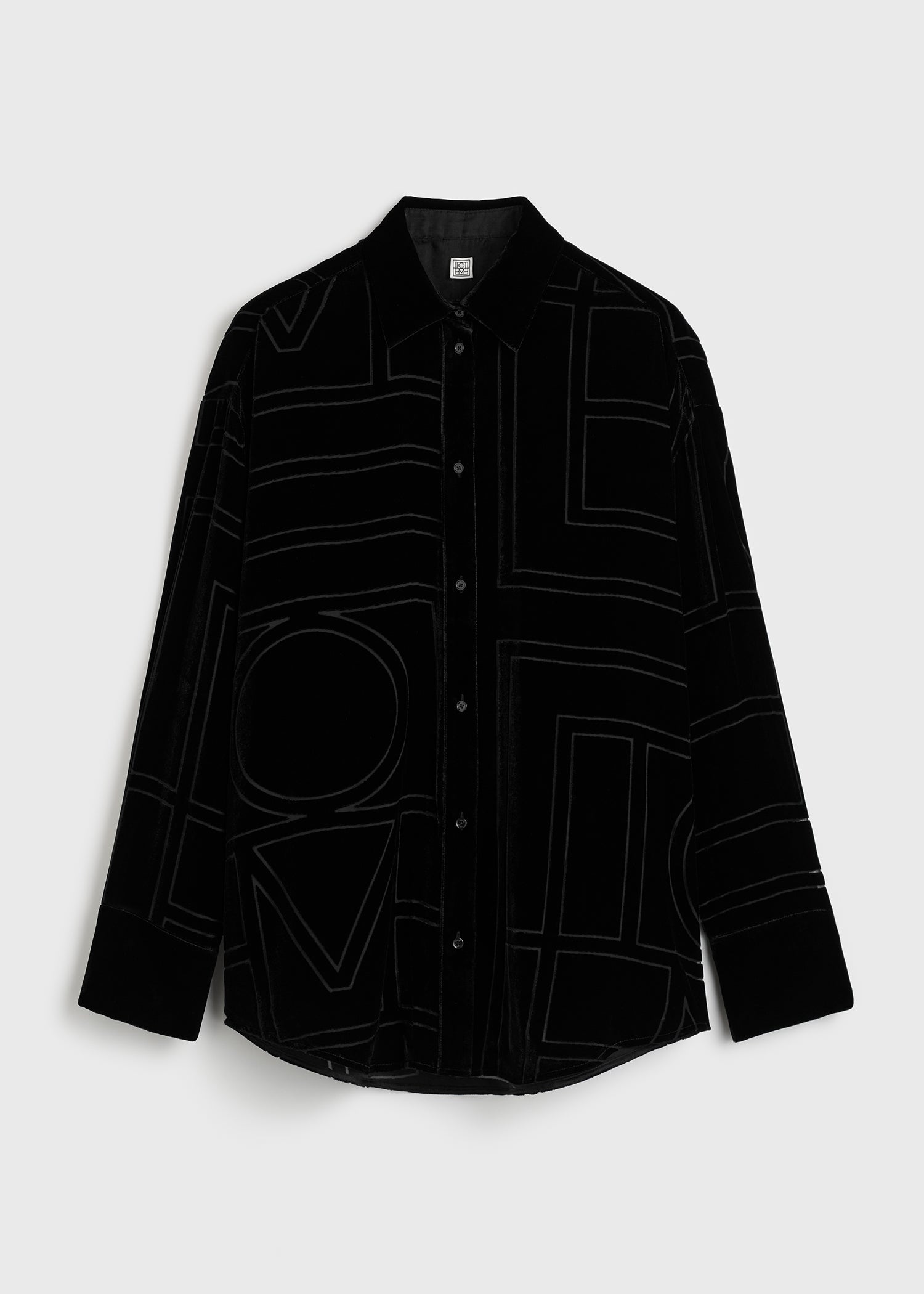 Oversized devoré shirt black petite