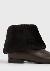 Downtown shearling boots brown