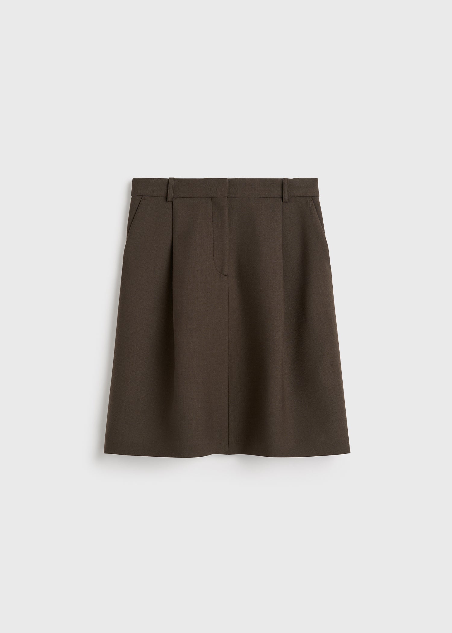 Tailored pleat skirt bark