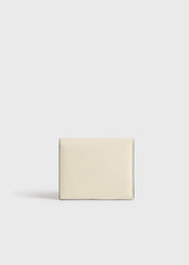 T-lock grained-leather cardholder milk