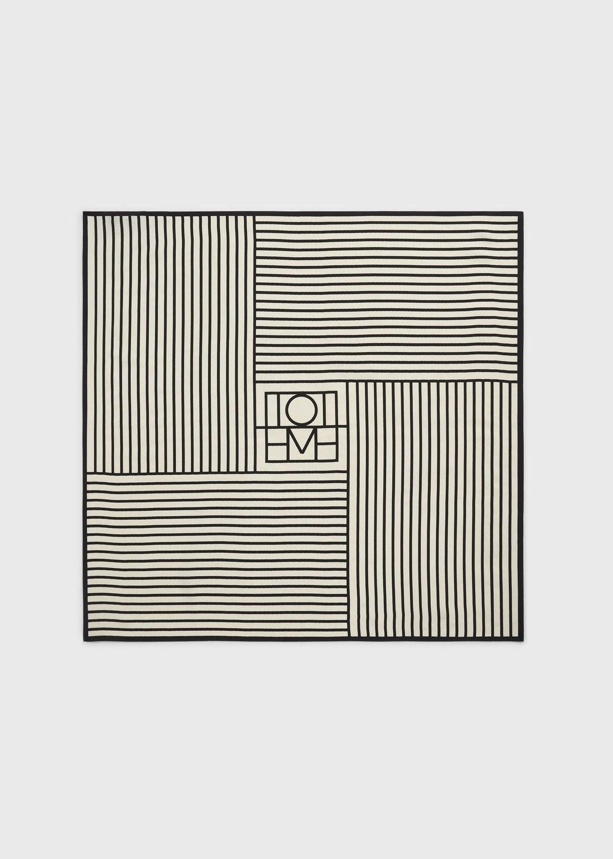 Beijing stripe silk scarf cream