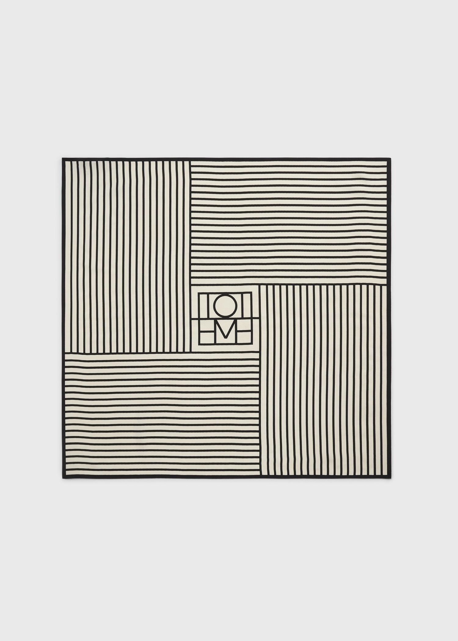 Beijing stripe silk scarf cream