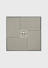 Beijing stripe silk scarf cream