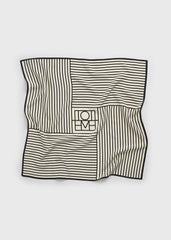 Beijing stripe silk scarf cream