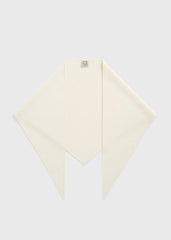 Triangle wool scarf ecru
