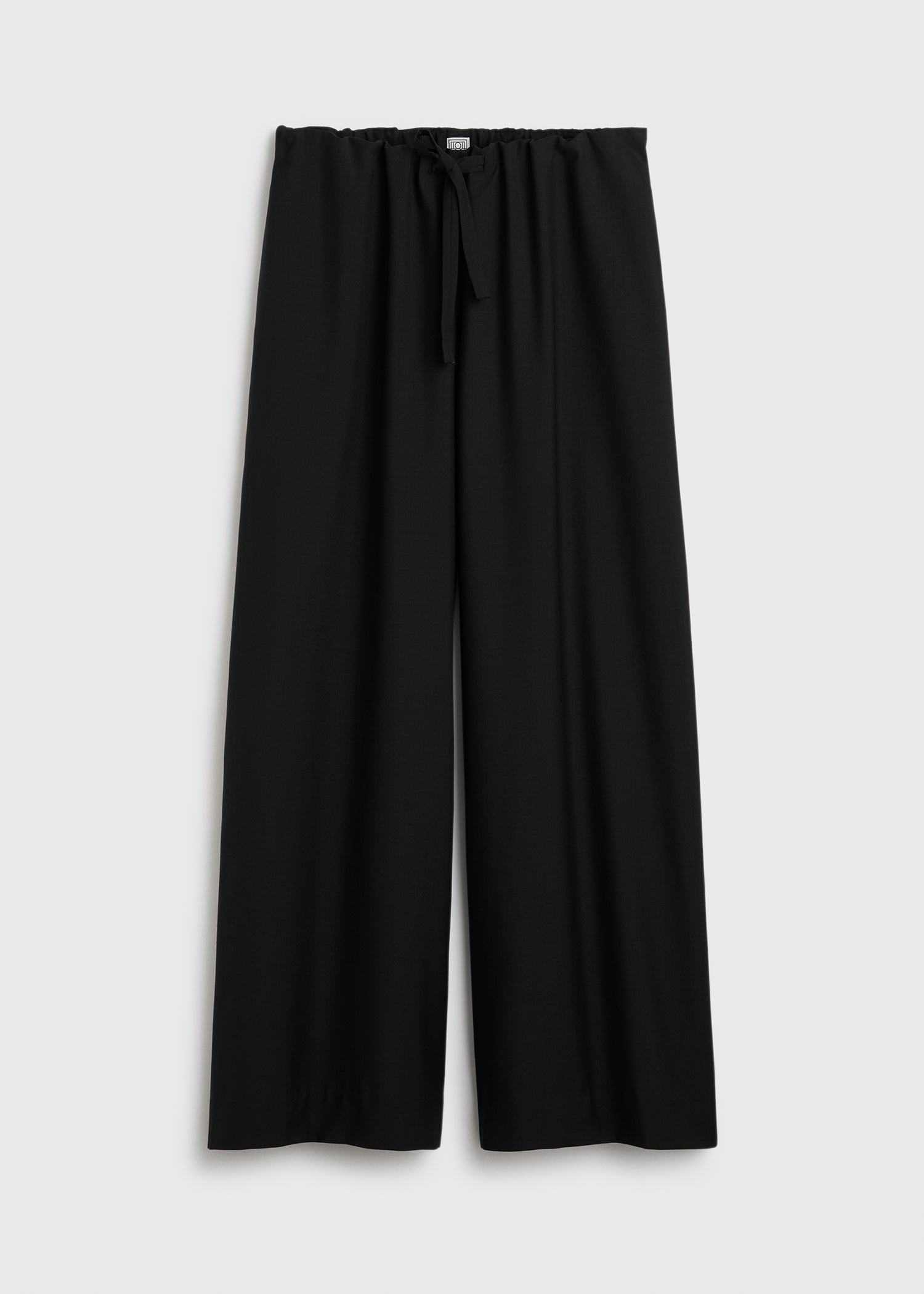 Drawstring dinner trousers black petite