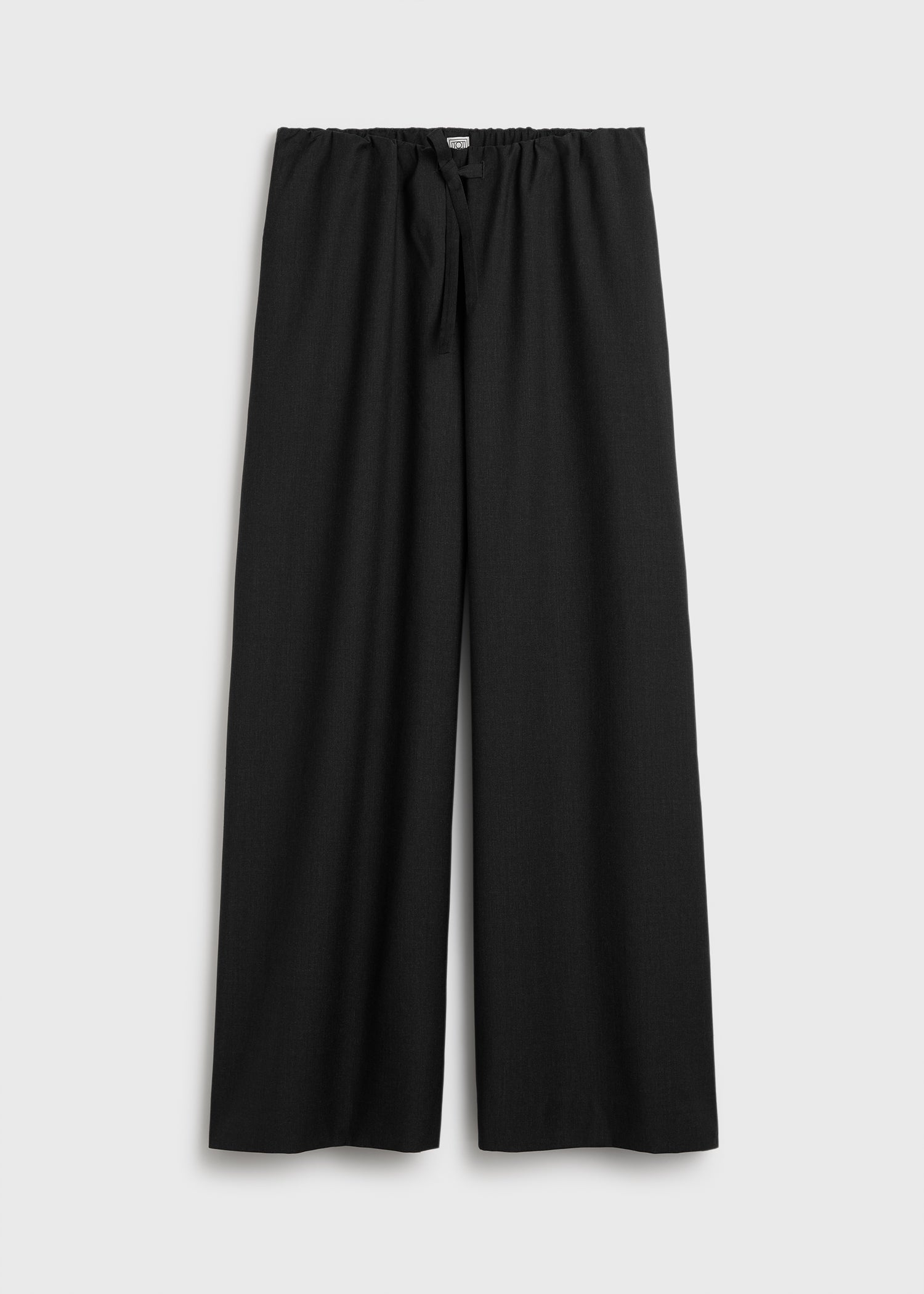 Drawstring dinner trousers charcoal melange petite