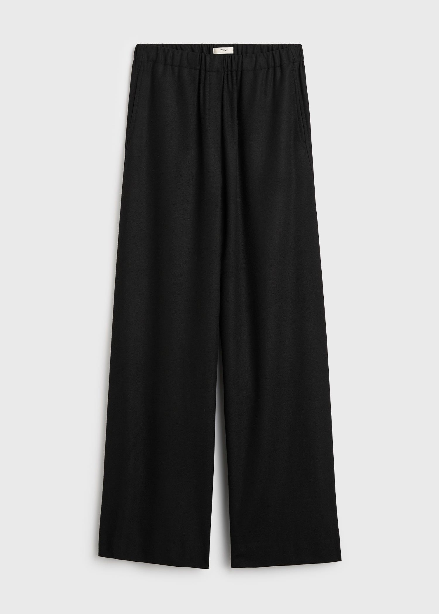 Easy flannel trousers black petite