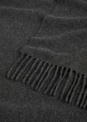 Classic wool scarf dark grey mélange