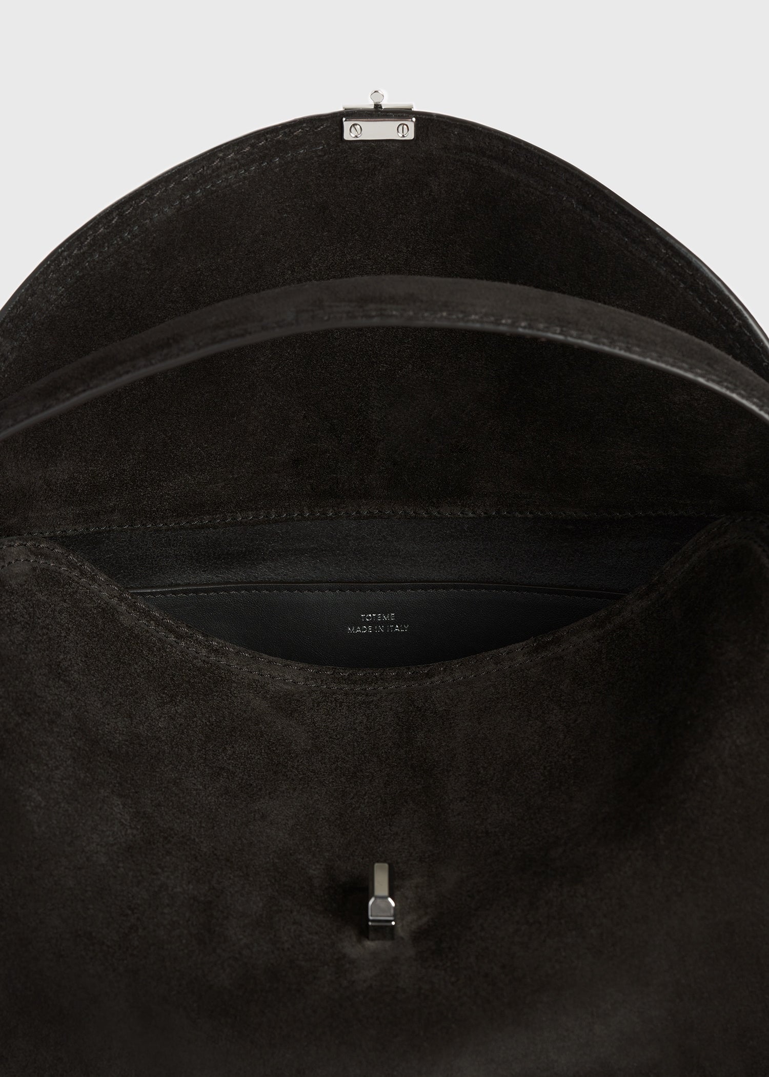 T-lock suede top handle espresso
